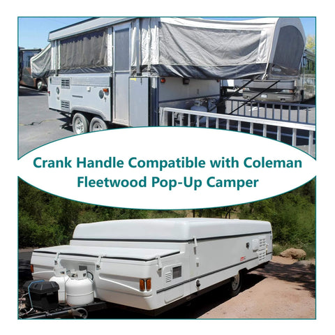 Heavy Duty Iron Crank Handle Replacement for Pop Up Campers Compatible with Fleetwood and Coachmen Tent Campers