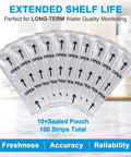Water Hardness Test Strips Kit For Drinking Water Pools Hot Tubs Spas Dishwashers And Well Water Quick And Accurate Calcium And Magnesium Readings With Easy Color Chart No Fuss No Guesswork, sealed pouches display