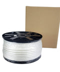 Three Eighths Inch Nylon Rope Solid Braid Utility Cord 250 Foot Spool shown with packaging, industrial grade durable rope