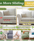 Comparison of sofa cushions with and without 4.3 Inch By 26.3 Feet Heavy Duty Adhesive Hook And Loop Tape.