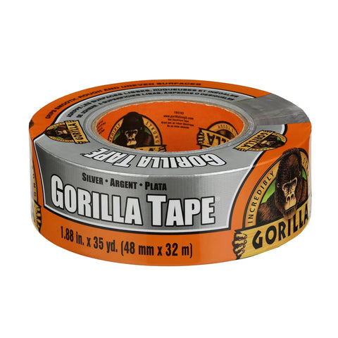 Heavy Duty Silver Duct Tape 1.88 Inch By 35 Yard Double Thick Adhesive With Reinforced Backing Built Tough Grips Wood Stucco Brick