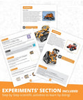 Hands On Programmable STEM Robot Kit For Kids 9 Plus With 2 Infrared Sensors 2 Motors Bluetooth Connectivity Simple Coding Software Expandable And Reconfigurable Robotics Project Gift For Boys And Girls, experiments pages
