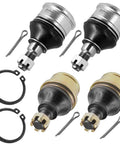 Honda Pioneer Front Ball Joint Kit Front Upper And Lower Joints For 500 520 And 700 Series UTVs Includes 2 Upper And 2 Lower Fits SXS500M2 SXS520M2 SXS700M2 2015 2025 Built To Handle Rough Trails. four ball joints with cotter pins and snap rings