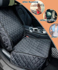 Waterproof Front Seat Car Cover 2 Pack with Side Flaps Nonslip Scratchproof Captain Chair Seat Protector on a car seat