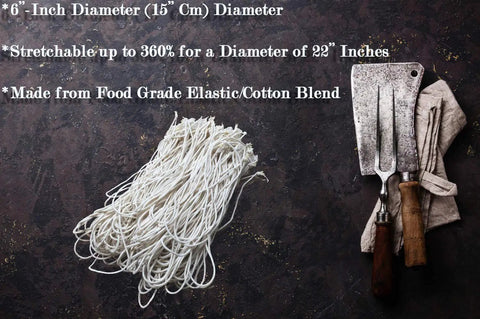 Rotisserie Cooking Ties 50 Heat Safe Cotton Elastic Loops Trussing Twine For Chicken Turkey Roast And Meat Stretch To 22 Inches And Heat Resistant Up To 500 F