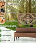 Raised Garden Bed With Trellis And Two Planter Boxes 2 Tier Outdoor Wooden Elevated Planter Box With Legs And Drainage Holes Built To Last From Durable Fir Wood For Flowers Herbs Vegetables And Fruits Brown, showcasing solid fir wood and craftsmanship details.