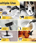 Odsd Handheld Steam Cleaner With 3 Level Steam Control For Home And Car Deep Cleaning Upholstery Tile Grout Heavy Duty Hot Vapor Mop attachments including brushes, scrapers, and nozzles.