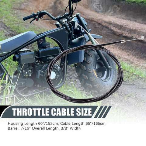 60 Inch Universal Throttle Cable Kit For Go Karts Go Carts Minibikes Mini Bikes ATVs And Cycles Ready To Install Durable