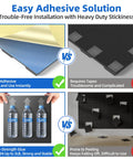 Comparison of installation methods for Premium 20 Pack Peel And Stick Acoustic Panels With High Density Soundproof Foam Tiles.