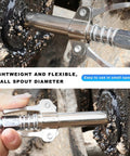 NYTKL grease gun coupler with dual handles and quick-release lever, chrome-plated steel.