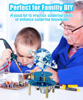 Hands On Soldering Practice Project Kit For DIY Globe And Planetary Motion Rotating Universe Model Electronic Kit With Music And Brightness Adjust For STEM Classroom Teaching Gift with child and adult soldering globe model