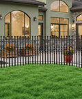 Heavy Duty 10 Panels Decorative Garden Fence With 32 Inch High Panels And 29 Inch Wide Each Rustproof Metal Square Tube No Dig Outdoor Dog Barrier