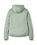 Rear view of Evolute Hoody Lightweight Insulated Jacket For Hiking And Climbing With PrimaLoft Evolve Active Warmth in light green