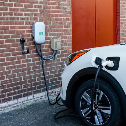 Ready To Roll 50 Amp Electric Vehicle Charging Outlet Box With Durable Weatherproof Type Three R Enclosure for home outdoor setup.