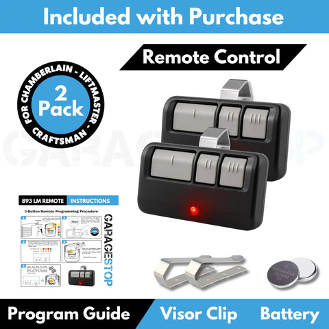Two Pack Universal Garage Door Opener Remote Replacement With Long Range Signal Compatible With Chamberlain Craftsman