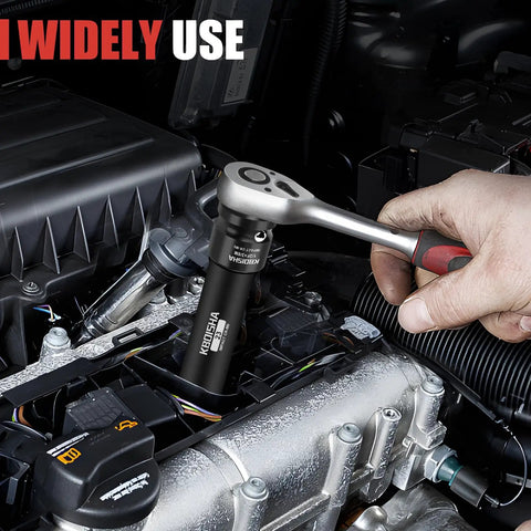 Mechanic using Half Inch To Three Eighths Inch Socket Adapter Set For Half Inch Drive CR-MO Impact Reducer in car repair