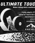 Ultimate Touch 2 Pack Gradient Road Bike Bar Tape with EVA material, enhanced grip, black and white design, premium PU EVA foam core.