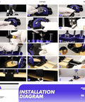 Installation steps for Heavy-Duty Portable Drill Guide With 0-60 Degrees Adjustable Angled Jig, Self-Centering For Straight Or Angled Holes.