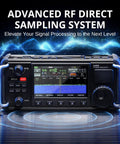 X6200 Portable HF Radio Transceiver Workhorse With RF Direct Sampling 50 MHz Band Airband WFM Receiver display and controls.