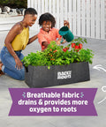 Breathable Fabric Raised Garden Bed 3 Cu Ft No Assembly Needed Reusable Weatherproof Outdoor Planter For Vegetables And Herbs Boosts