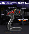 Remote control for Beast 1 To 16 Scale 4x4 Off Road Monster Truck RC Car with adjustable speed and controls, 2.4G 150ft range.