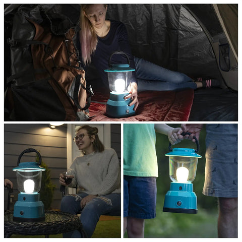 LED Camping Lantern With USB Charging, 800 Lumens Of Bright Light, Battery Powered And 200 Hour Run Time, Carabiner Handle