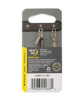 Back packaging of Stainless Steel S Biner MicroLock Locking Key Holder Set Dual Gates For Easy Key Clips On Your Keychain Twist To Lock 2 Pack