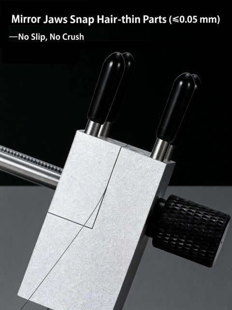 Ultra Precision Mold Steel Hobby Vise With 360 Degree Base Six Clamp Rods And 2.28 Inch Opening Width Handheld DIY Vise