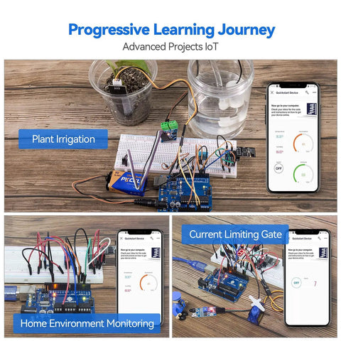 Ultimate Arduino Starter Kit For Newbies 3 In 1 IoT Smart Car And Basic Electronics Kit with plant irrigation and monitoring projects