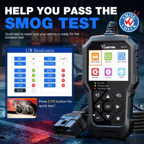 Pro OBD2 Car Code Reader And Diagnostic Scanner For Cars And Trucks With Reset Read And Clear Fault Codes, Beat The CEL