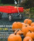 Solid Run Flat Replacement Tire 8 Inch By 2 Inch With Five Eighth Inch Axle used on a red wagon on gravel
