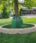20 Gallon Slow Release Tree Watering Bags Pack Of 3 for deep root hydration surrounding tree in garden setting