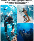 Underwater photo of divers using Waterproof Action Camera Case For Osmo Action 5 4 3 With 50 Meter Depth No Fuss Anti Fog Shell
