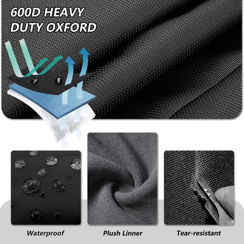 Heavy Duty 600D Waterproof Welding Machine Cover With Plush Liner For TIG225X Welder And Similar Sized Machines material details