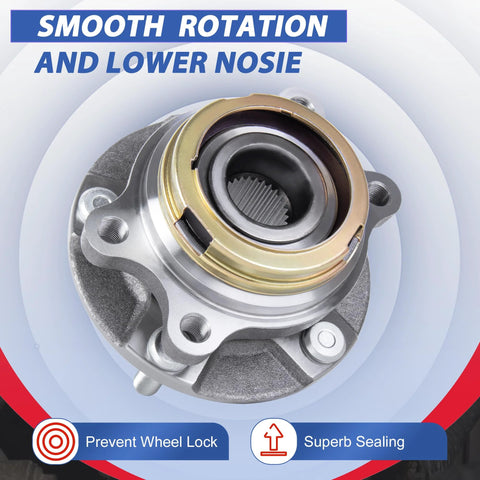 Front Wheel Hub Bearing Assembly With Encoder ABS For 2007-2012 Nissan Altima 2.5L FWD 5 Lug, OE Replacement 513294 HA590250