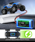 Two Pack 5200mAh 3.7V Lithium Ion Battery With JST PH 2.54mm Plug 1S2P Rechargeable Li Ion Battery Pack for RC Toys