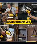 2-In-1 Electric Grease Gun Kit With 12000 PSI Cordless Power in various scenarios like farms, caravans, machinery, and garage tools