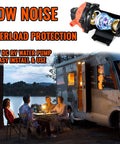 Image of 12V RV Fresh Water Pump That Delivers 7 GPM At 75 PSI Self Priming Diaphragm With Pressure Switch And Filter, RV setting.