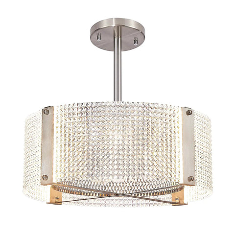 Dimmable Crystal Ceiling Fan With Remote Light Fandelier Chandelier Style, metal fixture, modern design, close-up view.