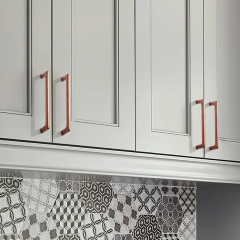 Kitchen cabinet with 10 Pack Vintage Antique Copper Zinc Alloy Cabinet Knobs One And A Quarter Inch Diameter Single Hole Center Mount Hardware.