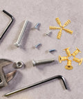 Leaf Connector Kit Set For Furniture And Wardrobe Shelves, zinc alloy dowel pins with copper sleeves, 24 pack tools