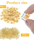 Gold Brass Tiny Hinges For Jewelry Boxes And Miniatures DIY Projects Includes 100 Hinges And 400 Screws 8 By 10 Millimeters