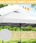One Person Setup Ready 10x10 Pop Up Canopy Tent With Sandbags, Easy Up Gazebo For Parties And Camping, Waterproof Sunproof Fabric