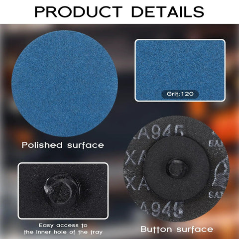 150 Pcs 2 Inch Sanding Discs 120 Grit For Die Grinder Surface Finish Grind Polish Burr Removal Rust And Paint Prep