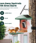 Solar Powered AI Bird Feeder With Camera, 2K HD Live Stream, Instant Arrival Alerts, Identifies 10,000 Bird Species, Mounted