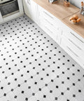 Betera Blanco Porcelain Tile For Floors And Walls, 13.13 In Square, 0.31 In Thick, Glazed Low Sheen Finish in kitchen setting