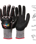 Lobster Diving Gloves With Kevlar Puncture Protection For Spearfishing And Ocean Adventures, True Cut Resistant Gear, Large Size.
