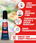 Loctite Super Glue Liquid tube, clear, blue tube with white cap, 0.07 oz, 2-pack