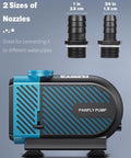 Dope 800 GPH Submersible Aquarium Pump with 45W Motor showing two nozzle sizes for fish tanks and ponds setup