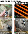 Heavy Duty Hand Auger Wood Drill for Bushcraft and Camping with Beefed Up Welds Hex Head, Sharp Scottish Eye for Effortless Cutting